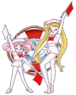 Sailor Chibi Usa and Sailor Serena